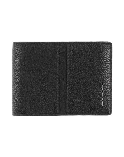 Piquadro Man Wallet Black Size - Cow Leather