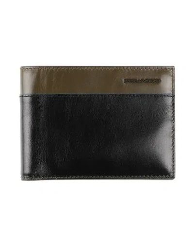 Piquadro Man Wallet Black Size - Cow Leather