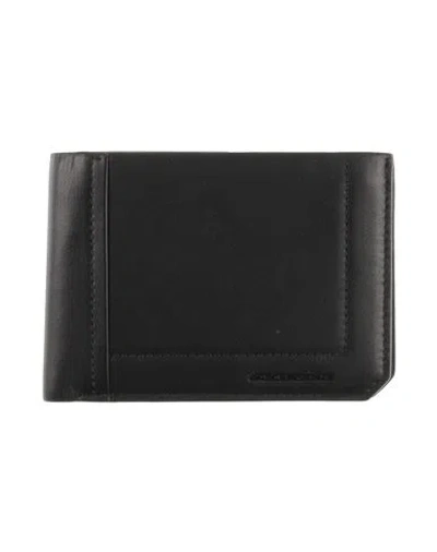 Piquadro Man Wallet Black Size - Cow Leather
