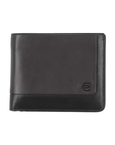 Piquadro Man Wallet Black Size - Cow Leather