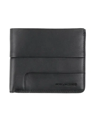 Piquadro Man Wallet Black Size - Cow Leather