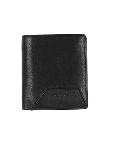 Piquadro Man Wallet Black Size - Cow Leather