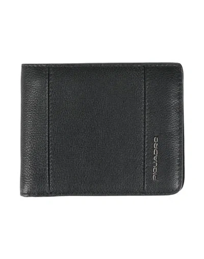 Piquadro Man Wallet Black Size - Cow Leather