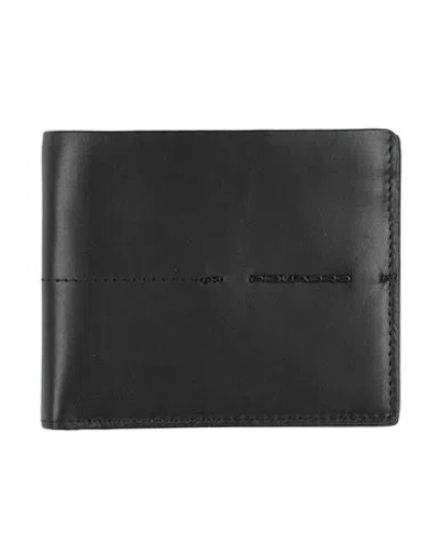 Piquadro Man Wallet Black Size - Cow Leather