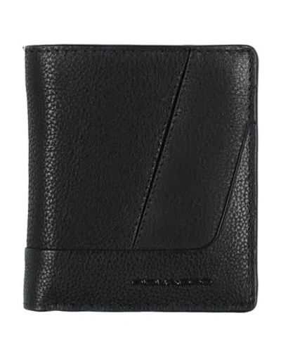 Piquadro Man Wallet Black Size - Cow Leather, Metal