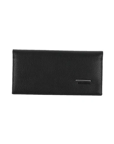 Piquadro Man Wallet Black Size - Leather, Metal