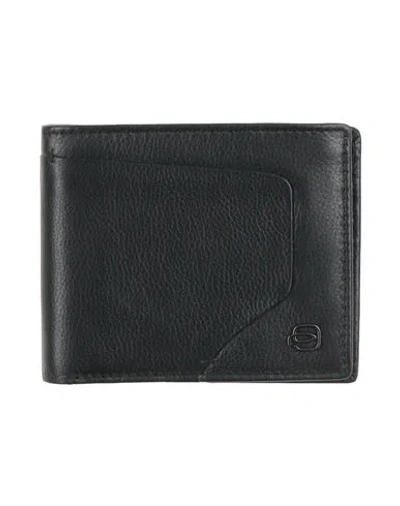 Piquadro Man Wallet Black Size - Ovine Leather