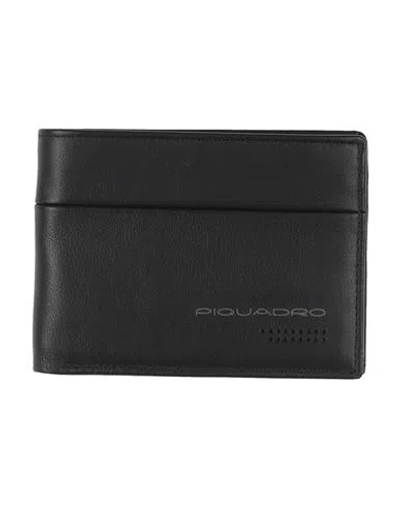 Piquadro Man Wallet Black Size - Soft Leather