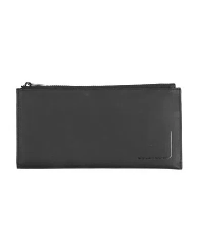 Piquadro Man Wallet Black Size - Cow Leather, Metal, Polypropylene, Polyurethane