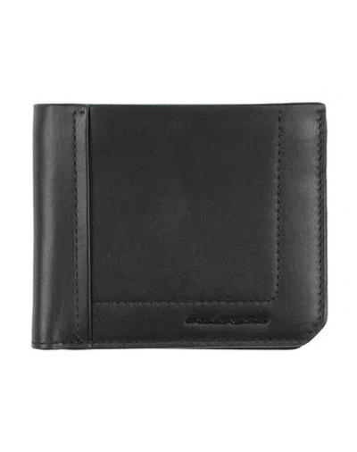 Piquadro Man Wallet Black Size - Cow Leather, Metal, Polyurethane, Polypropylene