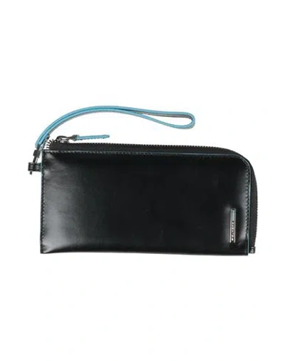 Piquadro Man Wallet Black Size - Leather, Metal, Synthetic Fibers