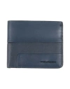 Piquadro Man Wallet Blue Size - Cow Leather