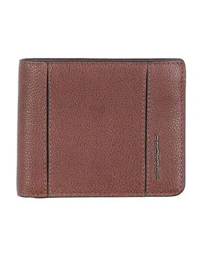 Piquadro Man Wallet Brown Size - Cow Leather, Metal, Polyurethane, Polypropylene