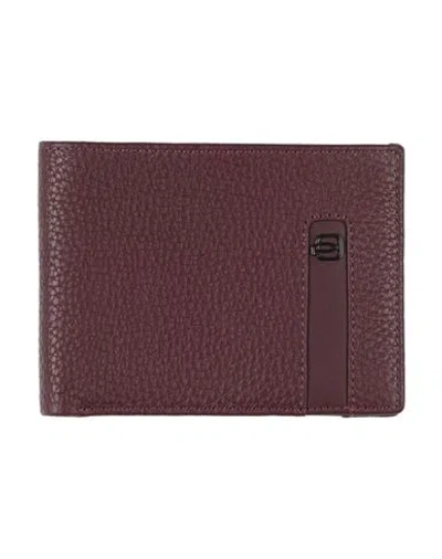 Piquadro Man Wallet Burgundy Size - Leather In Red