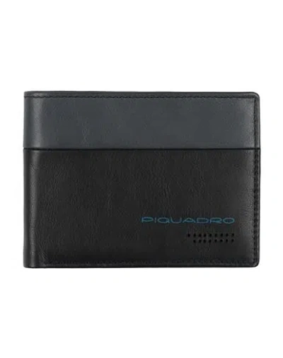 Piquadro Man Wallet Charcoal Size - Leather In Gray