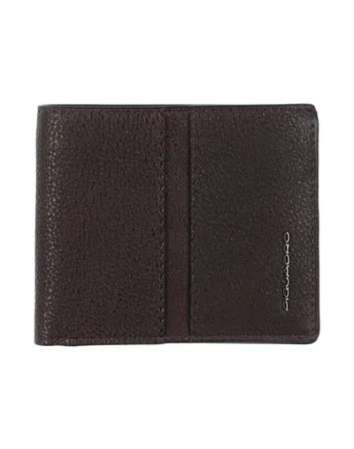 Piquadro Man Wallet Chocolate Brown Size - Cow Leather