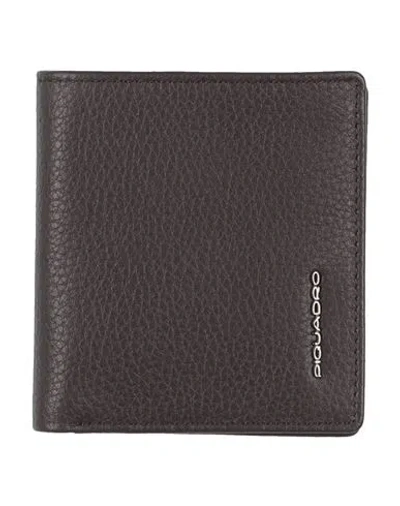 Piquadro Man Wallet Chocolate Brown Size - Leather