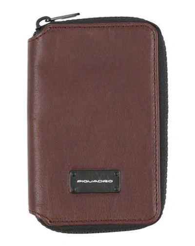 Piquadro Man Wallet Dark Brown Size - Bovine Leather