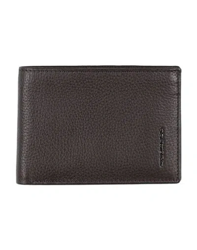 Piquadro Man Wallet Dark Brown Size - Cow Leather