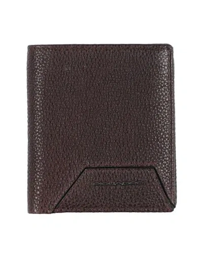 Piquadro Man Wallet Dark Brown Size - Cow Leather