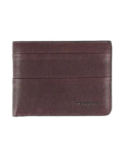 Piquadro Man Wallet Dark Brown Size - Cow Leather