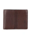 Piquadro Man Wallet Dark Brown Size - Cow Leather, Metal