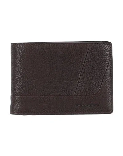 Piquadro Man Wallet Dark Brown Size - Leather