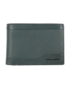 Piquadro Man Wallet Dark Green Size - Cow Leather