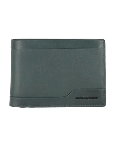 Piquadro Man Wallet Dark Green Size - Cow Leather