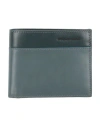 Piquadro Man Wallet Dark Green Size - Cow Leather