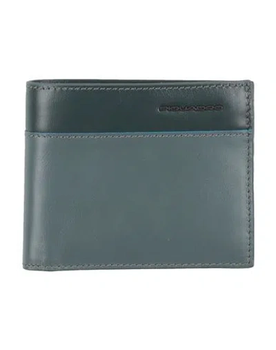 Piquadro Man Wallet Dark Green Size - Cow Leather