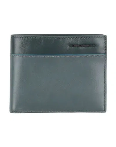 Piquadro Man Wallet Dark Green Size - Cow Leather