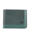 Piquadro Man Wallet Dark Green Size - Leather