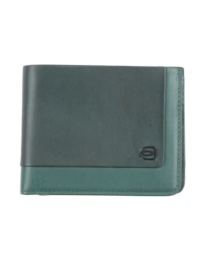 Piquadro Man Wallet Dark Green Size - Leather In Green