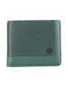 Piquadro Man Wallet Dark Green Size - Leather