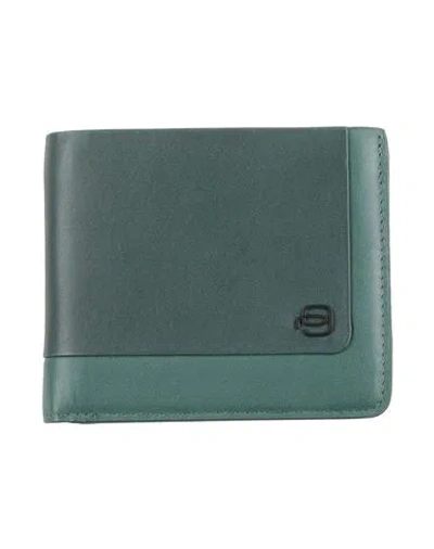 Piquadro Man Wallet Dark Green Size - Leather In Green