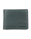 Piquadro Man Wallet Dark Green Size - Leather In Green