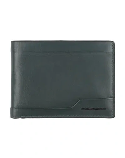 Piquadro Man Wallet Dark Green Size - Leather