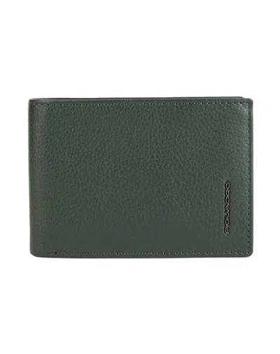 Piquadro Man Wallet Dark Green Size - Leather