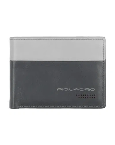 Piquadro Man Wallet Light Grey Size - Leather