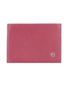 Piquadro Man Wallet Magenta Size - Bovine Leather In Magenta