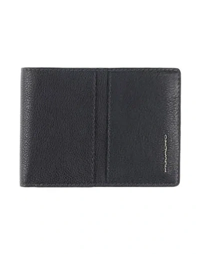 Piquadro Man Wallet Midnight Blue Size - Cow Leather