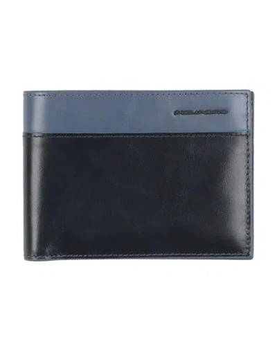 Piquadro Man Wallet Midnight Blue Size - Cow Leather