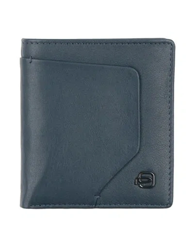 Piquadro Man Wallet Midnight Blue Size - Cow Leather