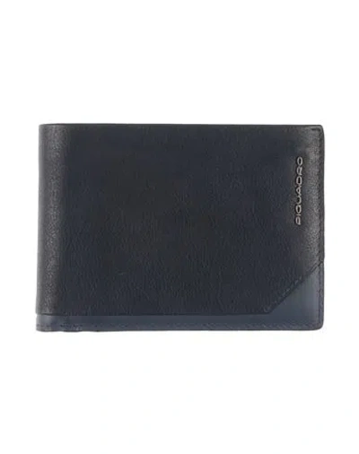 Piquadro Man Wallet Midnight Blue Size - Cow Leather