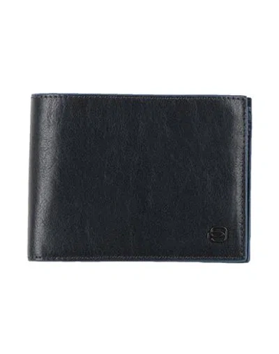 Piquadro Man Wallet Midnight Blue Size - Cow Leather