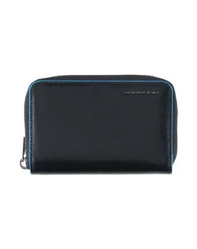Piquadro Man Wallet Midnight Blue Size - Cow Leather