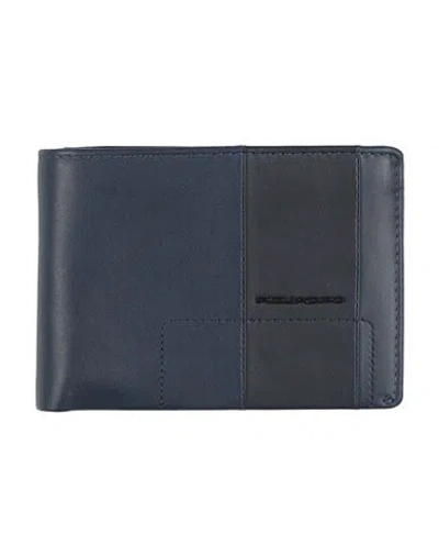 Piquadro Man Wallet Midnight Blue Size - Cow Leather