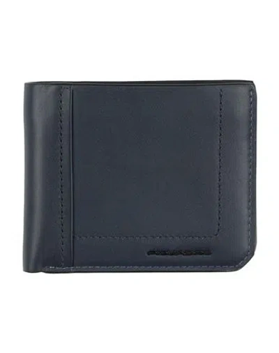 Piquadro Man Wallet Midnight Blue Size - Cow Leather