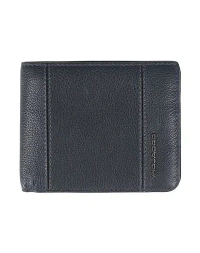 Piquadro Man Wallet Midnight Blue Size - Cow Leather